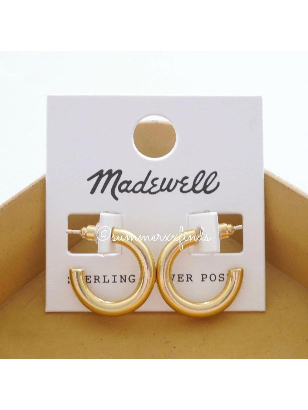 Madewell Chunky Small Hoop Earrings Gold